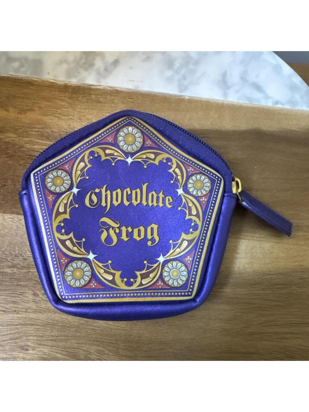 Harry Potter CHOCOLATE FROG Purple Miniature Coin Purse Zipper Pouch